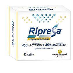 RIPRESA 30BUST 10G INTEGRATORE ALIMENTARE DI MAGNESIO E POTASSIO BUSTINE EFFERVESCENTI UTILE NEGLI STATI DI STANCHEZZA
