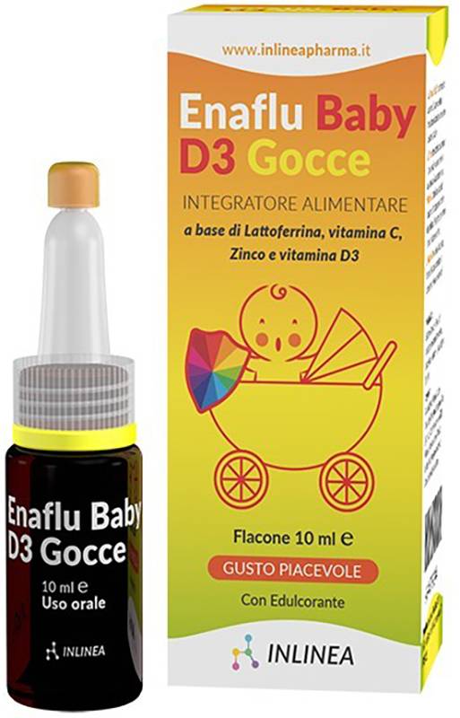 Enaflu Baby D3 Gocce Integratore per il Sistema Immunitario dei Bambini 10 ml