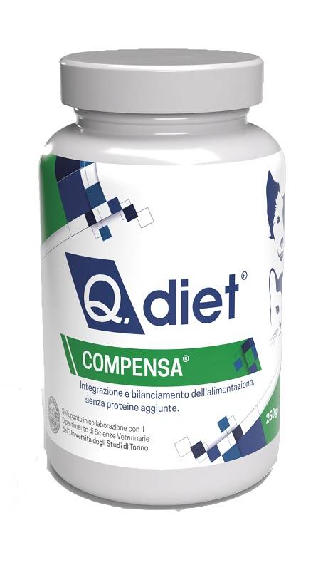 Compensa Q Diet Integratore Vitaminico per Cani e Gatti Polvere 250 g