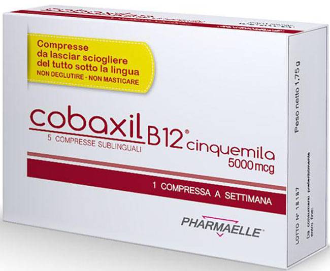 Cobaxil B12 5000 Mcg Integratore Vitamina B12 5 compresse
