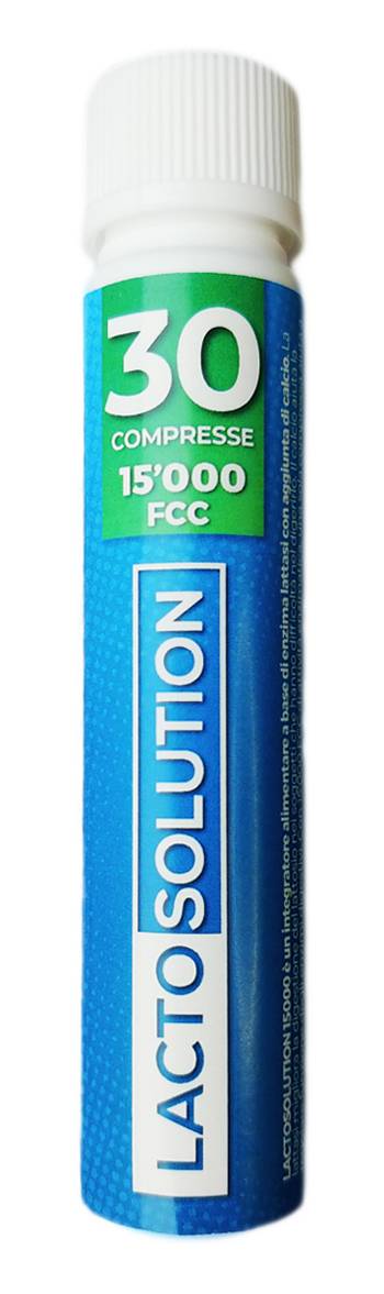 Lactosolution 15000 Integratore di Enzima Lattasi per Intolleranti al Lattosio 30 compresse