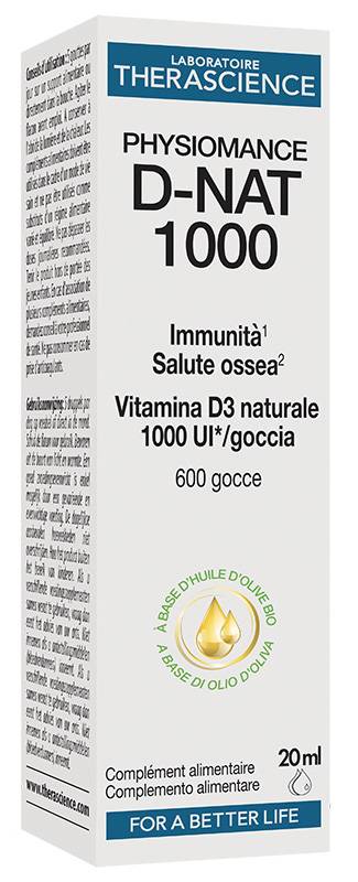 Physiomance D - NAT 1000 Integratore di Vitamina D3 20 ml