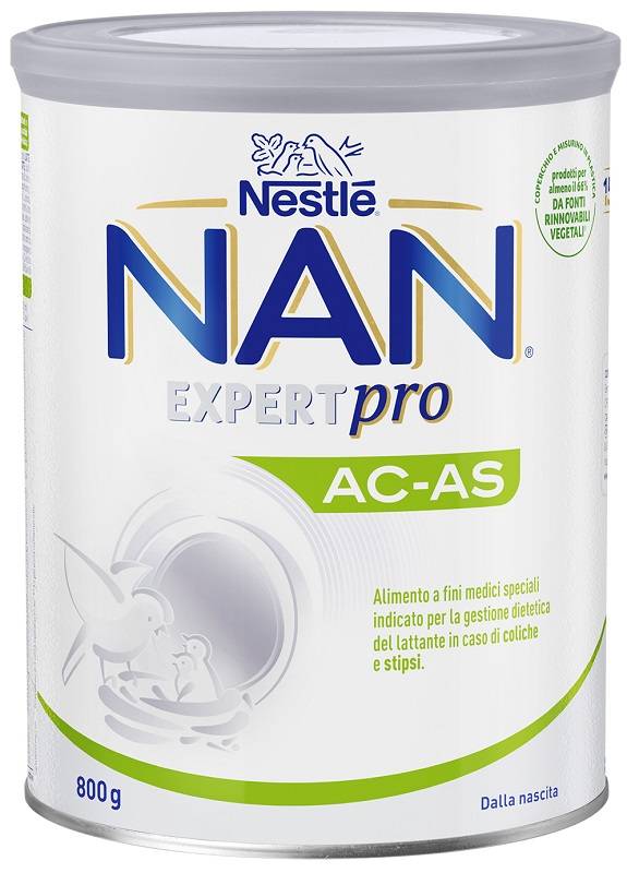 Nestlè NAN Expert Pro AC - AS Latte in Polvere Anti - Stipsi e Anti - Coliche 800 g