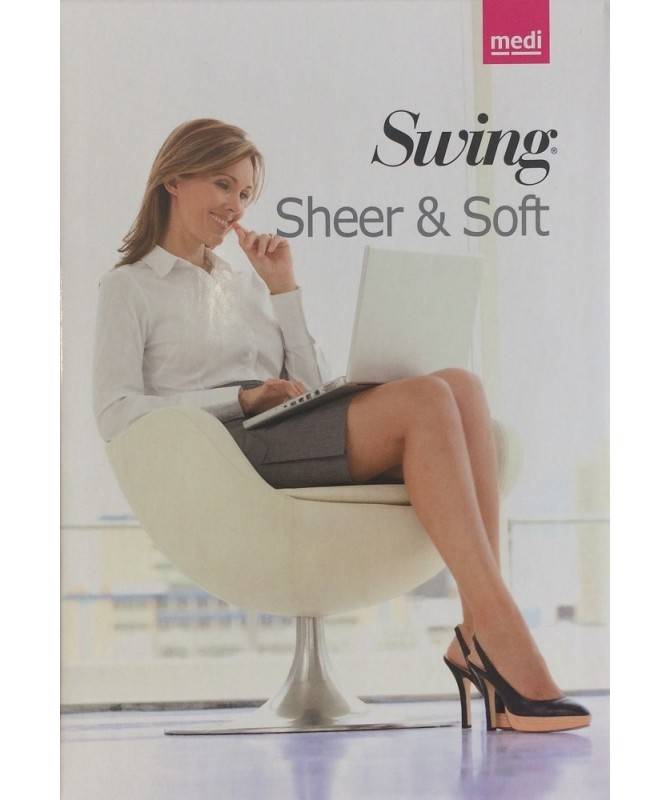 Medi Swing Sheer & Soft Collant a Compressione Graduata 18 mm/Hg Color Sabbia 140 Denari Taglia 6