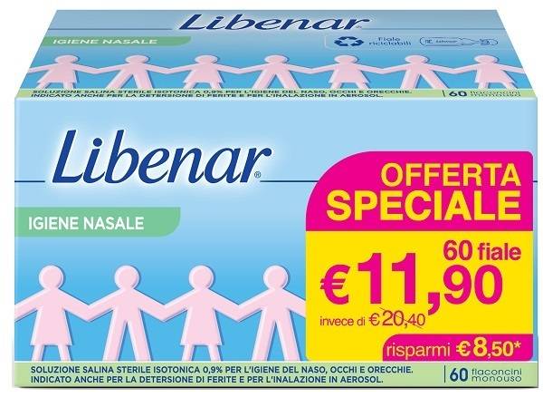 Libenar Soluzione Isotonica Igiene Nasale 60 flaconcini 5 ml
