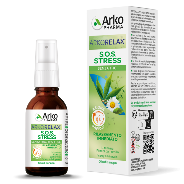 Arkopharma Arkorelax SOS Stress Integratore per Favorire il Rilassamento 15 ml