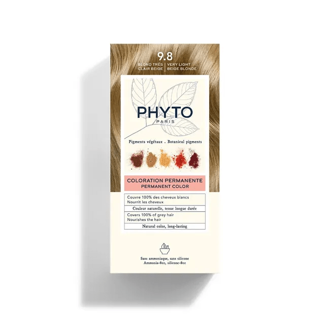 Phyto Color Kit Tinta per Capelli Colore 9,8 Biondo Chiarissimo Cenere