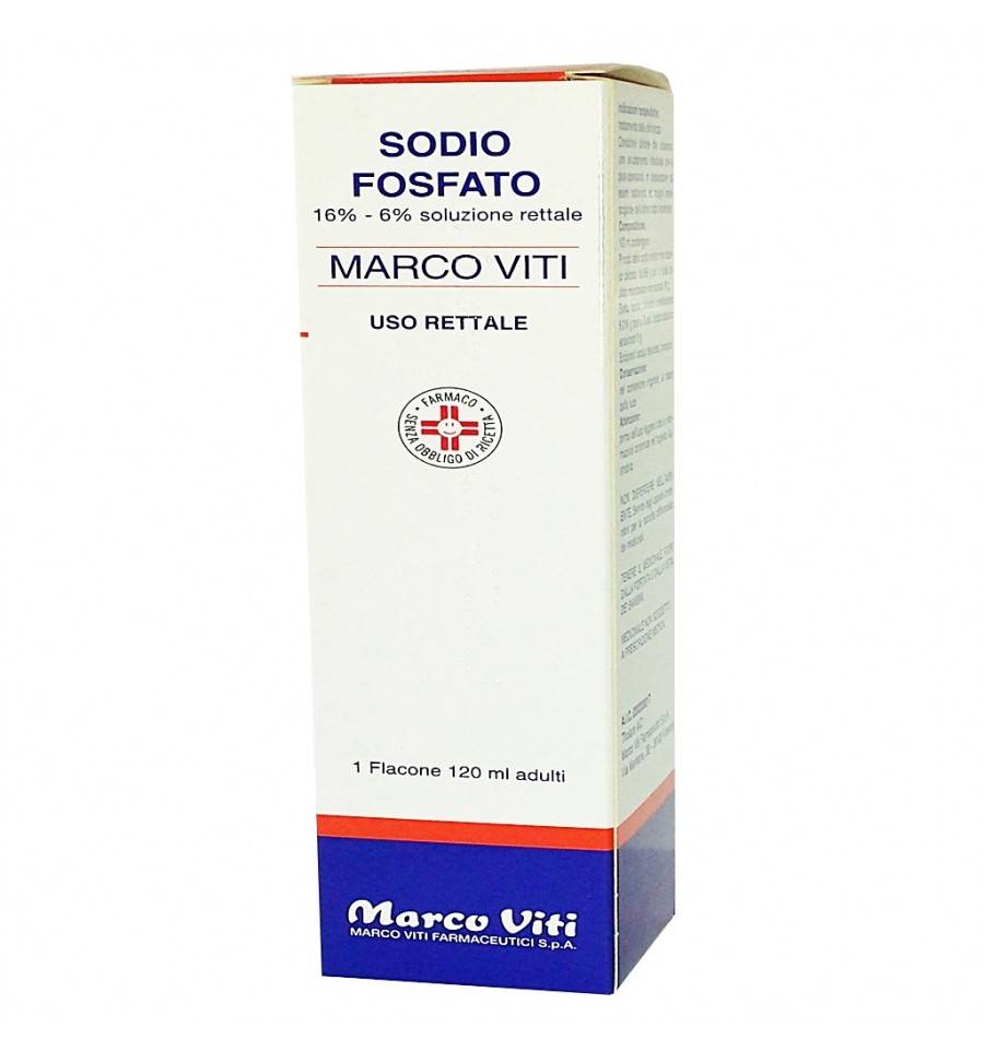 SODIO FOSFATO (MARCO VITI)*1 flacone 120 ml 16% + 6% soluz rett