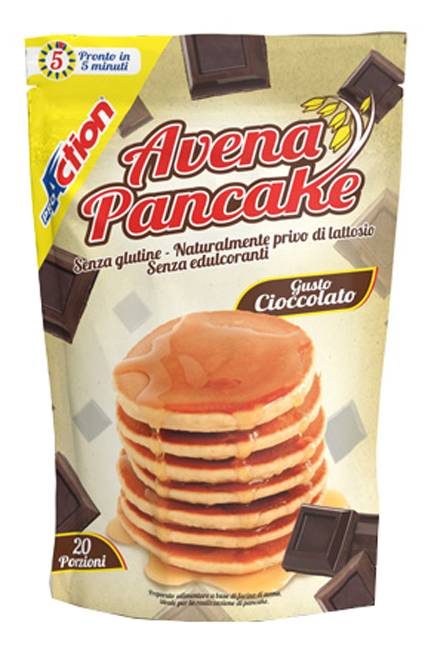 ProAction Preparato per Pancake Avena Cioccolato Senza Glutine 1 Kg