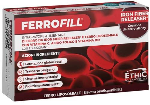 EthicSport Ferrofill Integratore di Ferro 30 Compresse