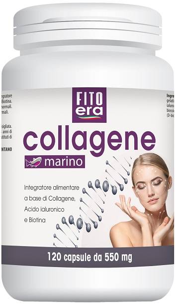 Fitoera Collagene Marino Integratore con Acido Ialuronico 120 Capsule
