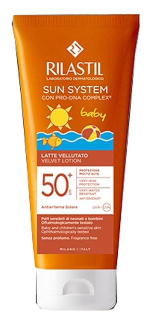 Rilastil Sun System Baby Latte Velluto SPF50+ Solare Bambini per Viso e Corpo 250 ml
