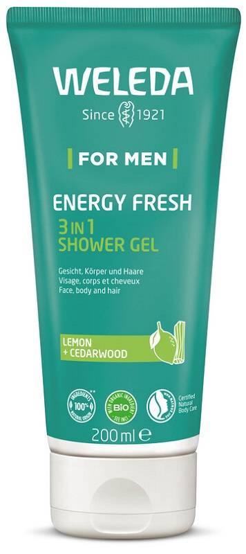 Weleda For Men Doccia Energy Fresh 3in1 Gel Doccia 200 ml