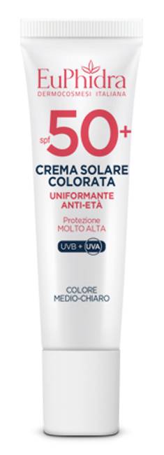 Euphidra Kaleido Crema Colorata Viso SPF50+ Tonalità Medio - Chiara 30 ml
