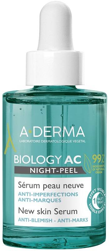 A - Derma Biology AC Night Peel Siero Viso Anti - Imperfezioni e Anti - Macchie 30 ml