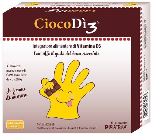 CiocoDi3 Integratore di Vitamina D3 30 Tavolette