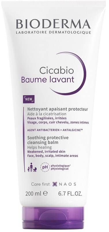Bioderma Cicabio Baume Lavant Detergente per Pelli Sensibili 200 ml