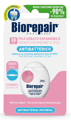 Biorepair Oral Care Antibatterico Filo Cerato Espandibile Gengive Delicate 25+5 m