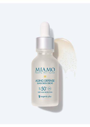 Miamo Aging Defense Sunscreen Drops Siero Viso Antiage con spf 50+ 30 ml