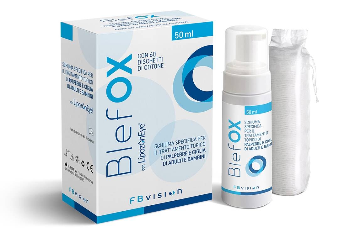 BlefOx Schiuma Specifica Igiene Palpebre e Ciglia 50 ml + 60 dischetti