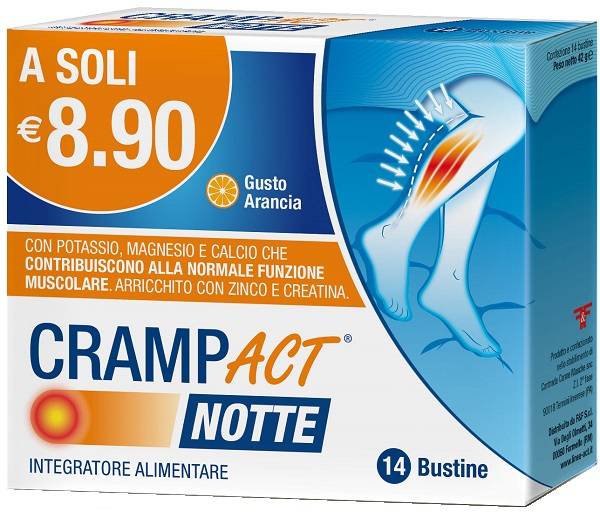 Linea Act CrampAct Notte Integratore di Magnesio e Potassio 14 Bustine