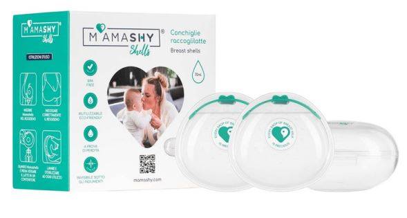 MamaShy Shells Coppette Raccoglilatte con Custodia 2 pezzi