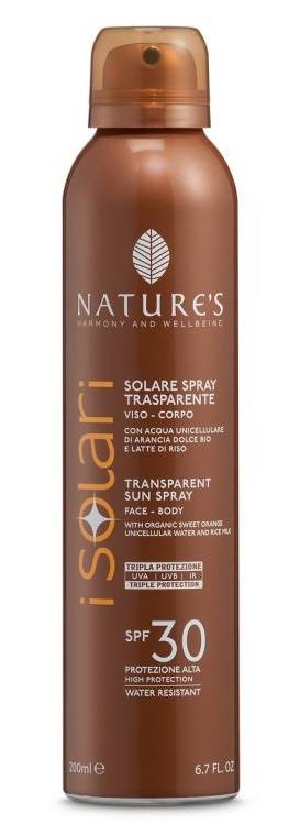 Nature's i Solari Spray Trasparente Viso - Corpo SPF30 20 ml