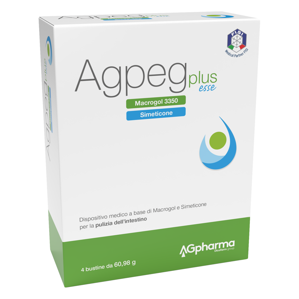 AGpharma Agpeg Plus Esse Integratore Transito Intestinale 4 bustine