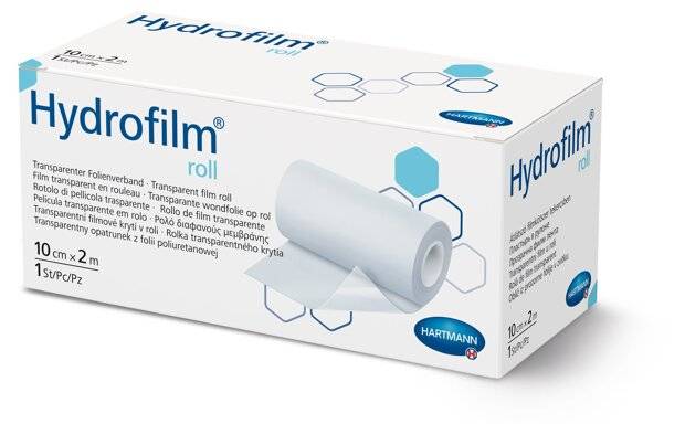 Hartmann Hydrofilm Medicazione Poliuretanica Adesiva Roll Rotolo Trasparente 10cmx2m
