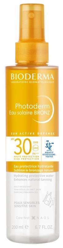 Bioderma Photoderm Eau Solaire Bronz SPF30 Acqua Solare Idratante 200 ml