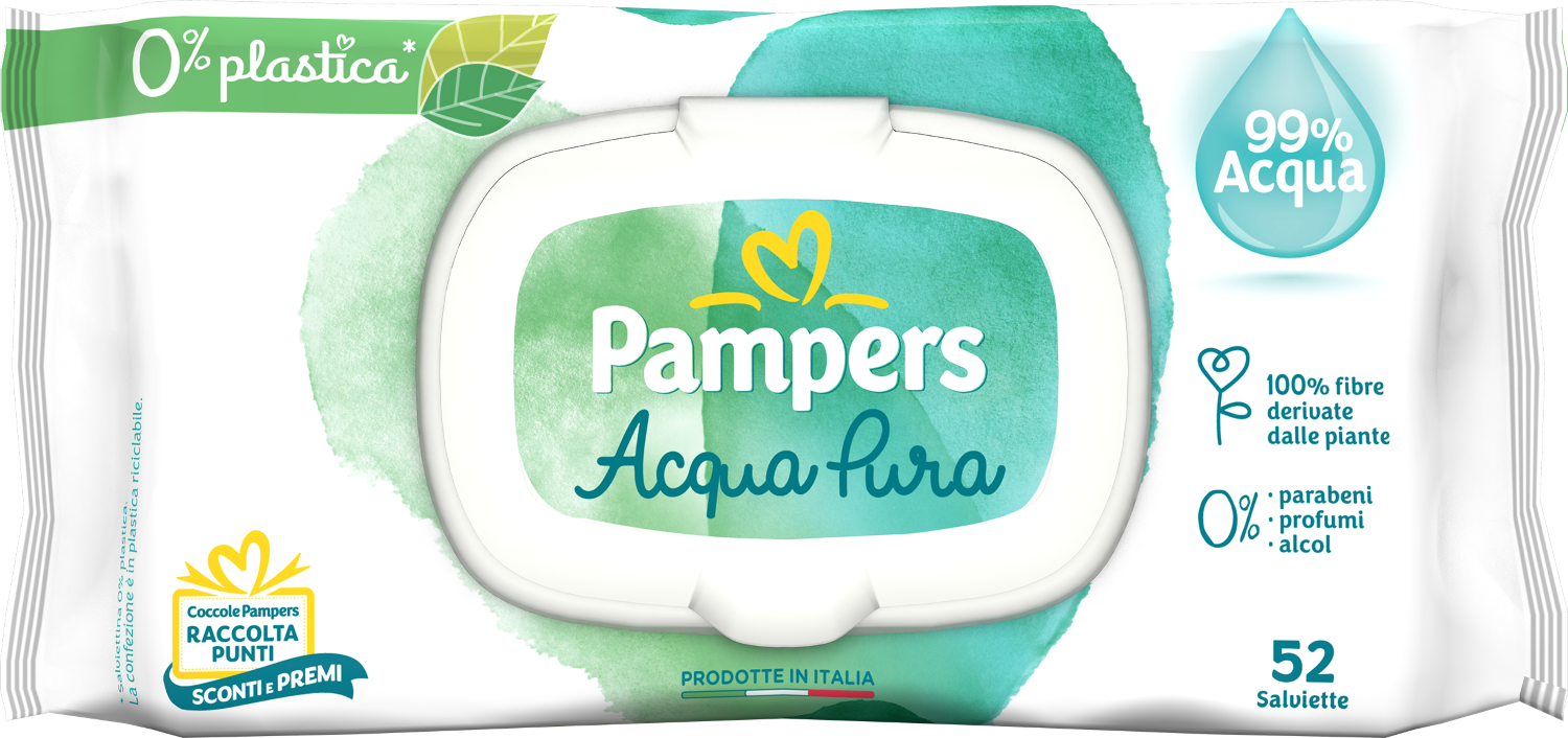 Pampers Protezione Pura Naturello 52 salviette