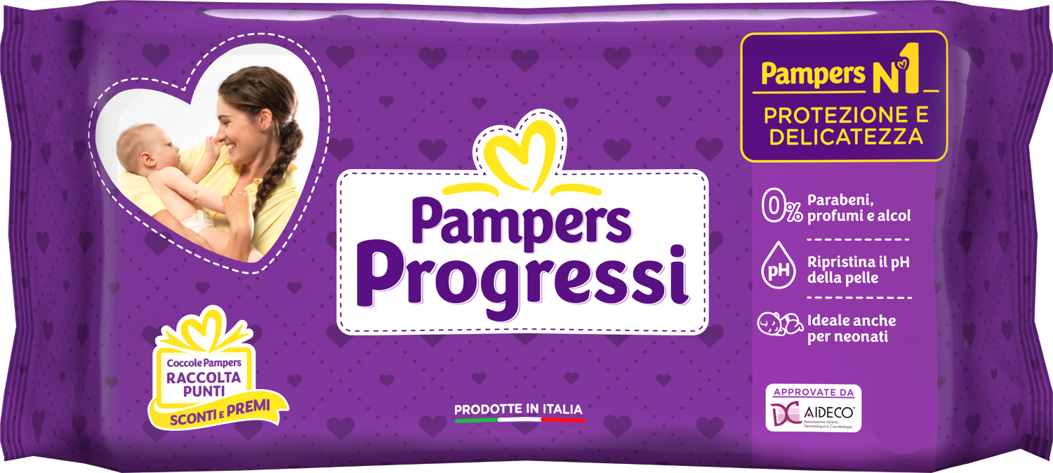 Pampers Progressi Sensitive Salviette Aloe 63 pezzi