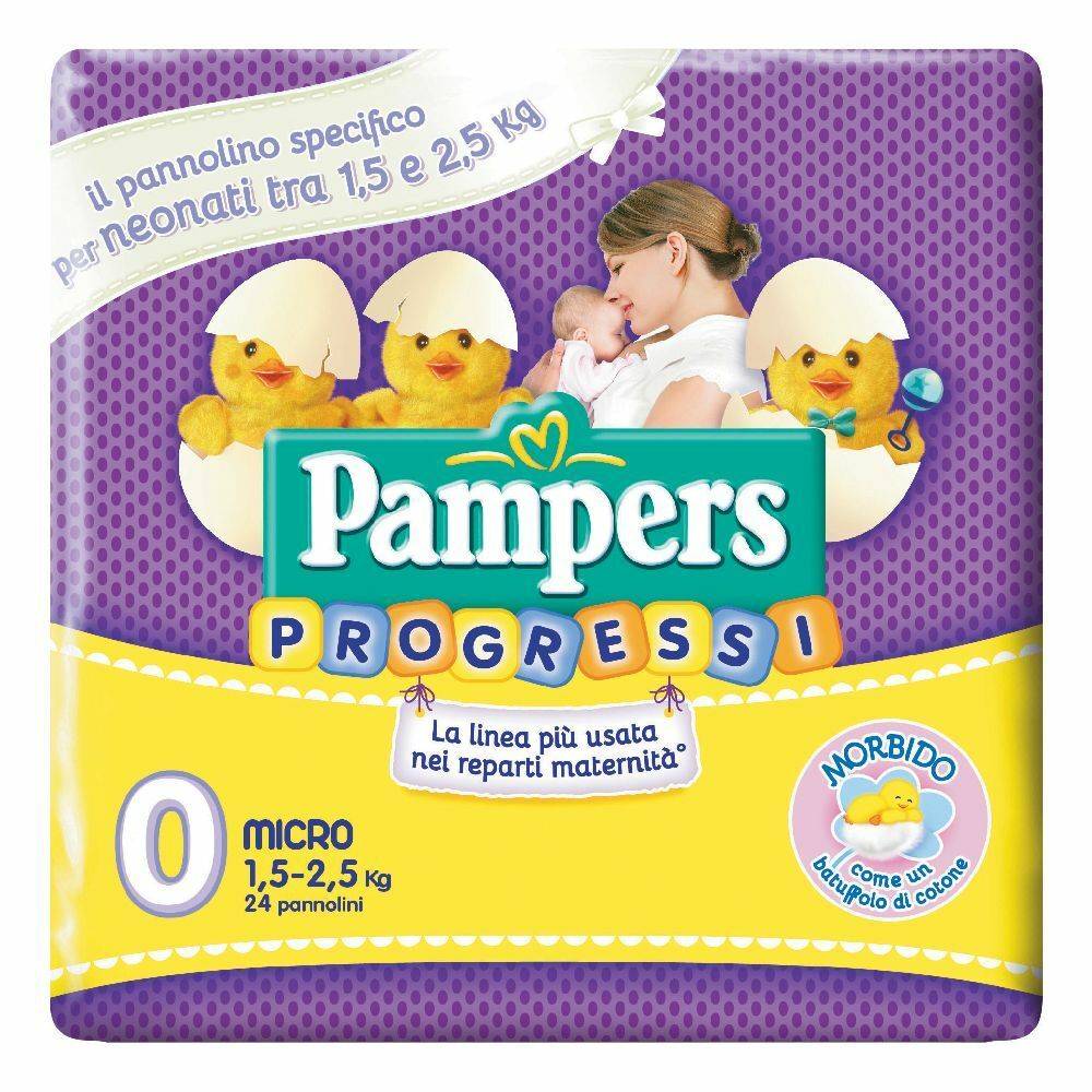 Pampers Progressi Micro 1 - 2,5 Kg 24 pannolini