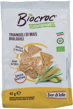 Fior di Loto Biocroc Triangoli di Mais Bio senza Glutine 40 g