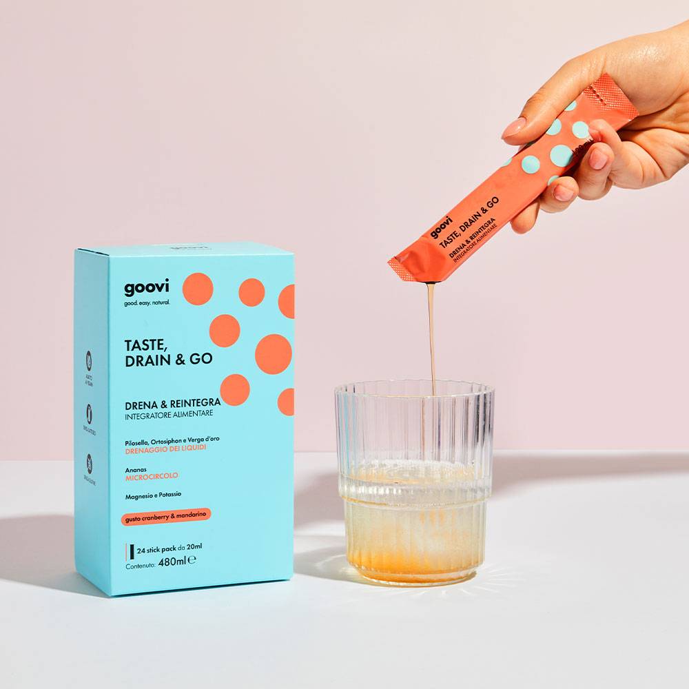Goovi Drenante Integratore Gusto Cranberry & Mandarino 24 stickpack