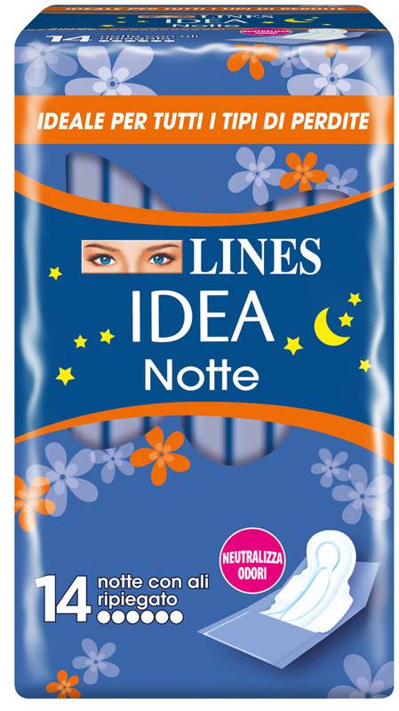 Lines Idea Notte Assorbenti con ali 14 pezzi