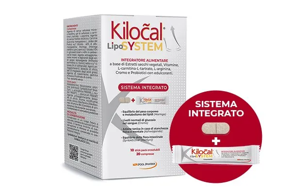 Kilocal Lypo System Integratore per il Controllo del Peso 20 compresse + 10 stick orosolubili