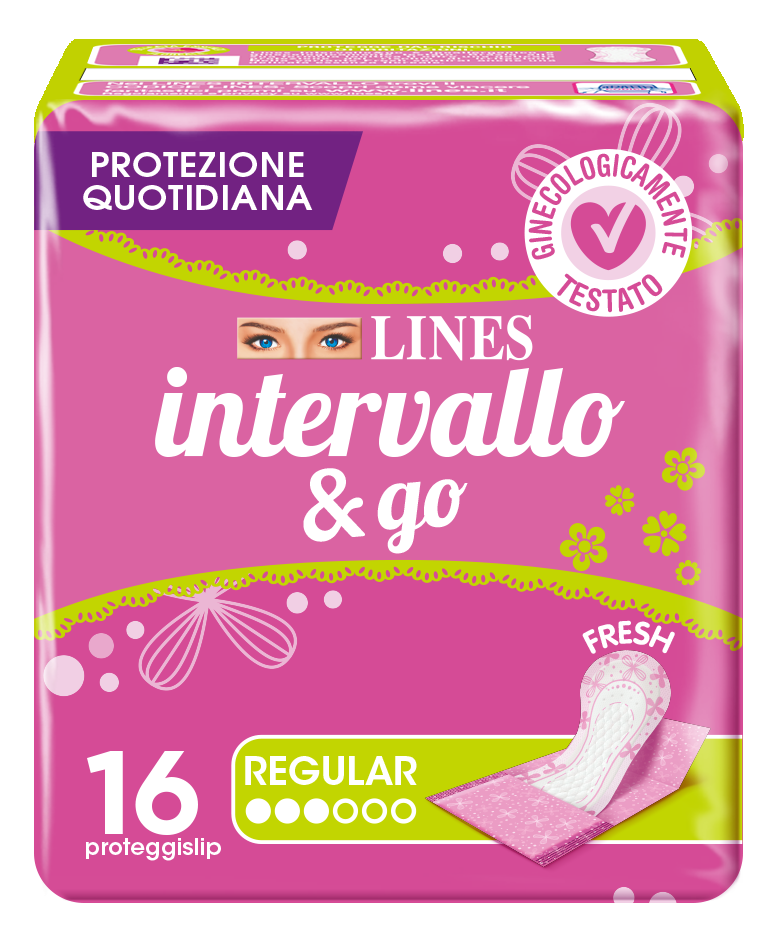 Lines Intervallo & Go Fresh Proteggislip ripiegati 16 Pezzi