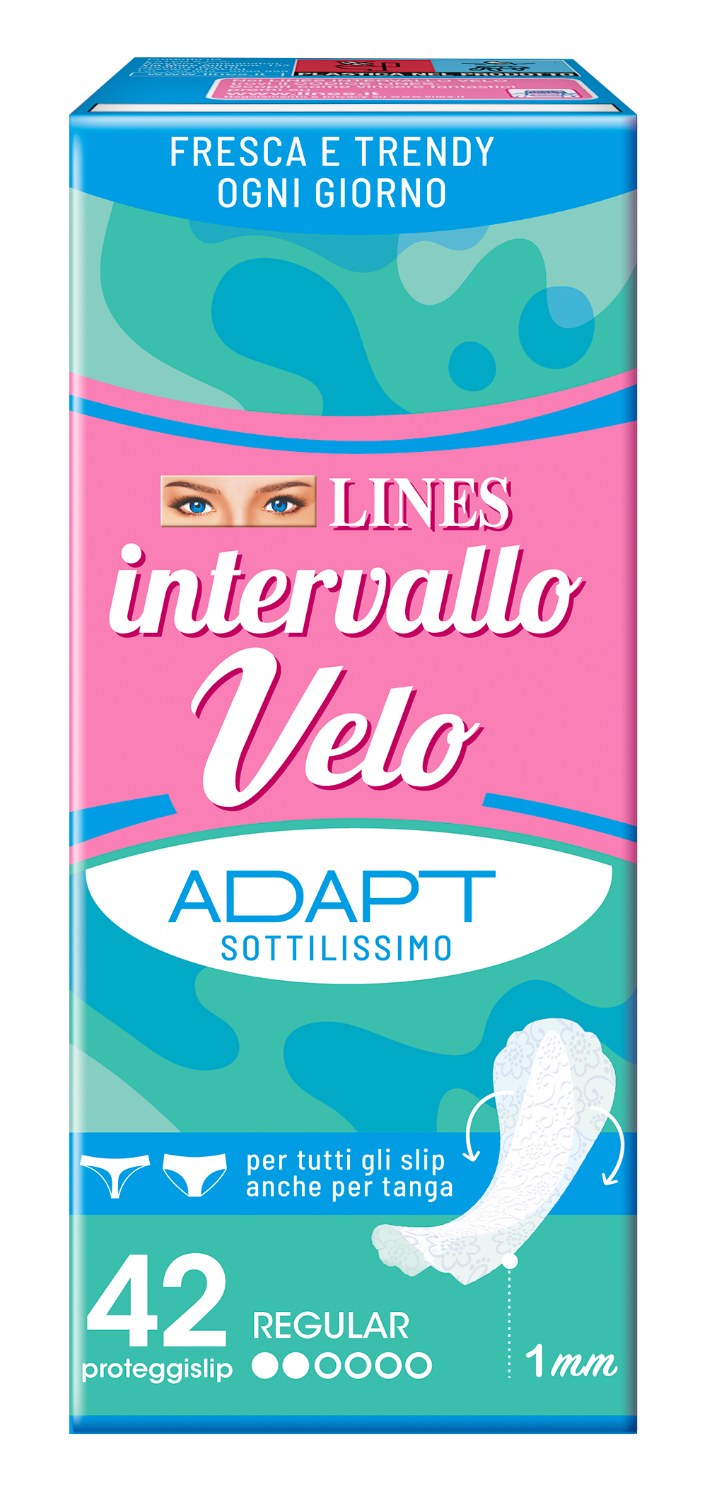 Lines Intervallo Velo Adapt Proteggislip 42 pezzi