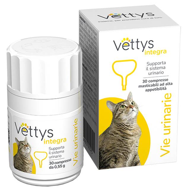 Vettys Integra Vie Urinarie Integratore per Gatti 30 compresse masticabili