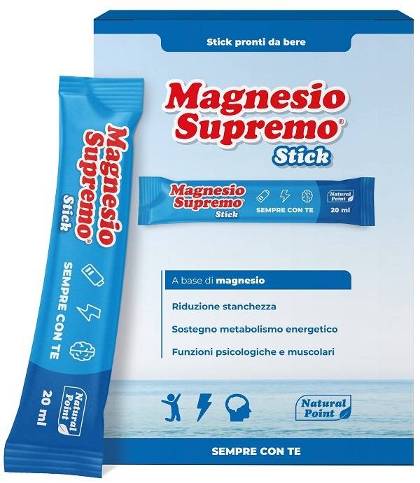 Natural Point Magnesio Supremo Integratore di Magnesio 20 stick da 20 ml