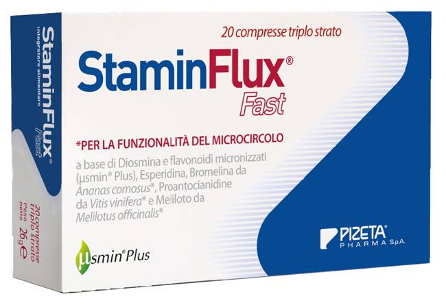 Pizeta Staminflux Fast Integratore per il Microcircolo 20 compresse