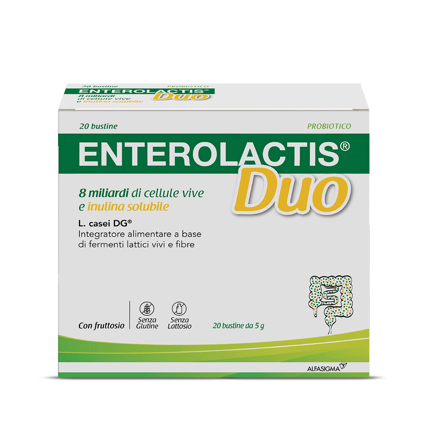 Enterolactis Duo Integratore di Fermenti Lattici e Fibre 20 bustine