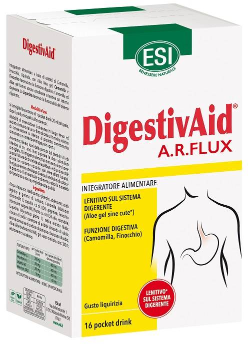 Esi Digestivaid AR Flux Integratore per il Sistema Digerente 16 Pocket Drink