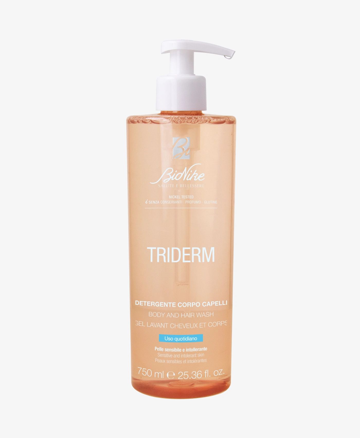 BioNike Triderm Detergente Corpo e Capelli per Uso Quotidiano 750 ml