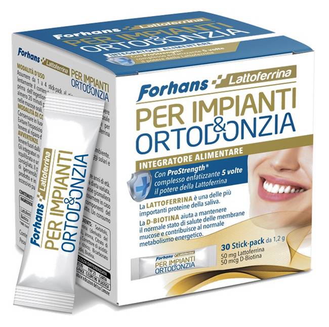 Forhans Lattoferrina per Impianti e Ortodonzia 30 Stick - Pack