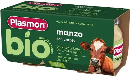 Plasmon Bio Omogeneizzato al Manzo con Carote 2 pezzi