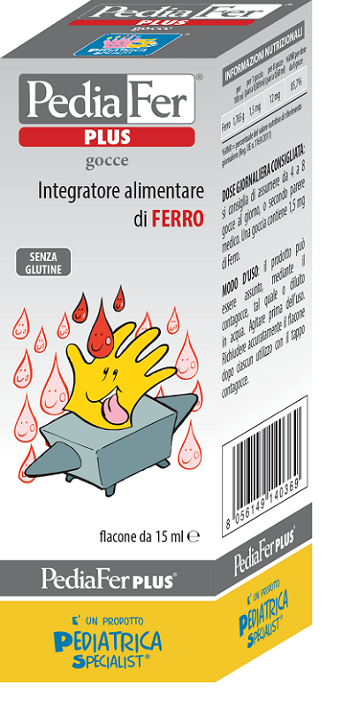 Pediatrica Pediafer Plus Gocce Integratore di Ferro per Bambini 15 ml