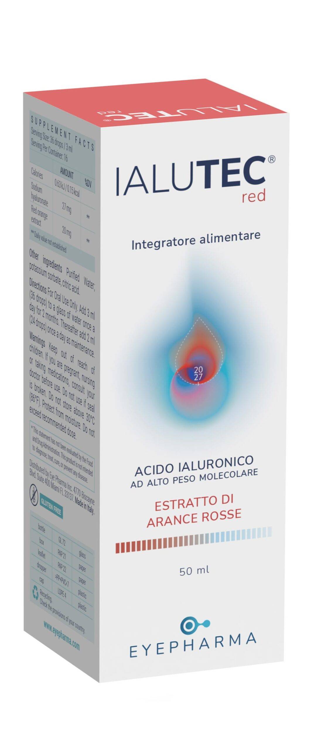 Ialutec Red Acido Ialuronico Alto Peso Molecolare 50 ml