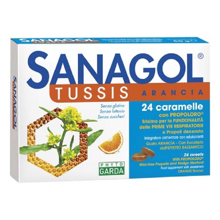 Sanagol Tussis Arancia Caramelle Propoli 24 pezzi